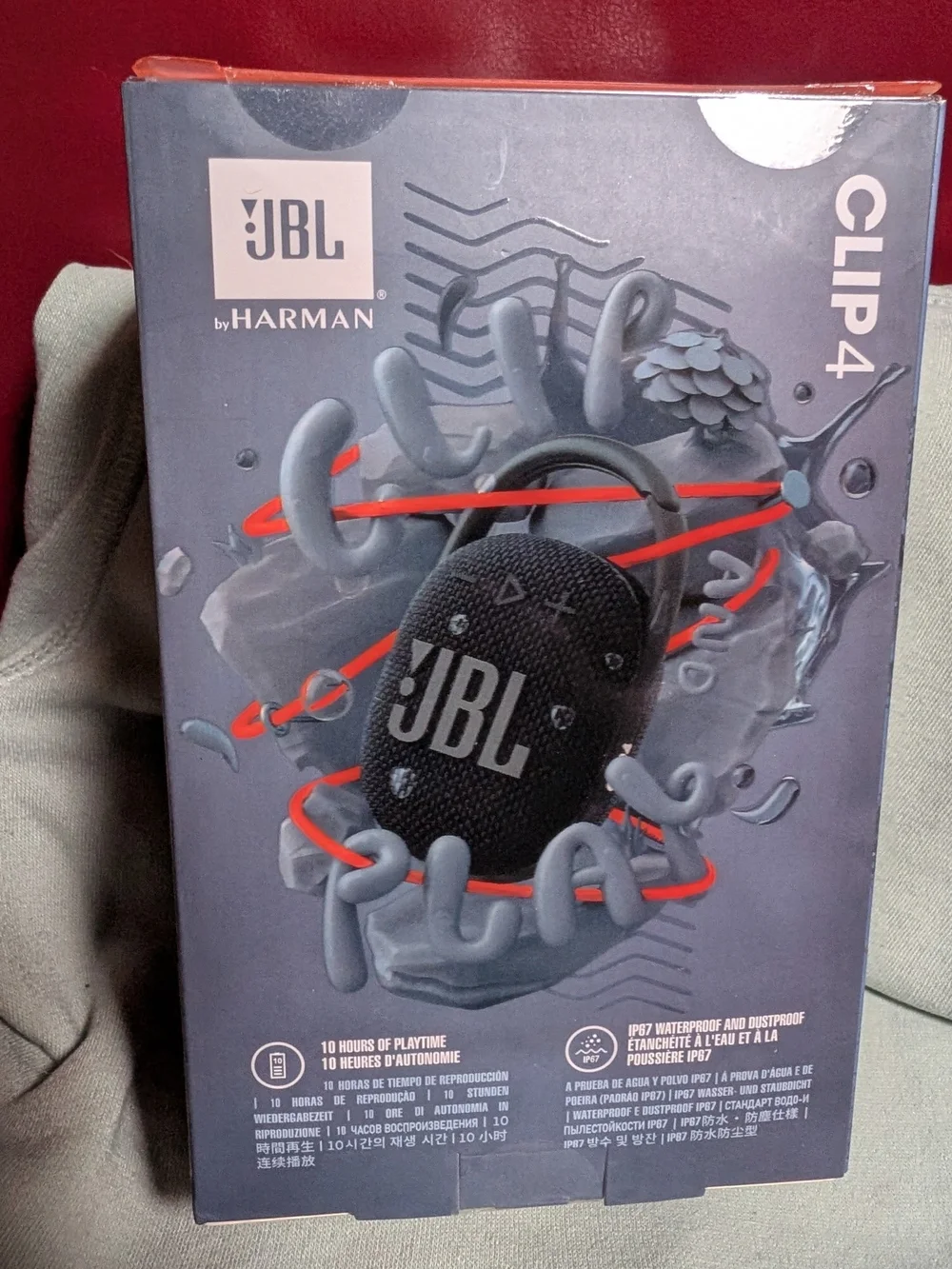 JBL Clip 4 Portable Bluetooth Speaker - Blue
